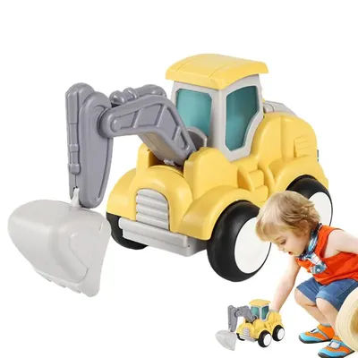 Toy Vehicle For Kids Inertia Press And Go Excavator Toys Children Portable Toy Road Roller Realistic