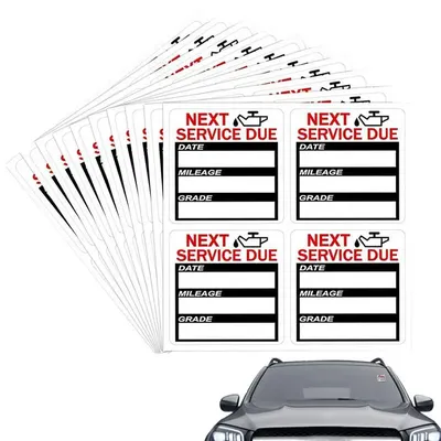 Car Windshield Oil Change Stickers 40PCS 2x2 Inch Service Reminder Labels Window Labels For Car Auto