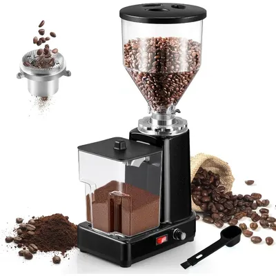 Flat Burr Coffee Grinder with 19 Grinding Settings Electric Coffee Bean Grinder Adjustable Bulk