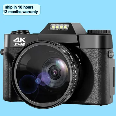 Digital Camera 48MP 4K Camera Vlogging Camera for YouTube 60FPS Auto Focus 16X Zoom Video Camera