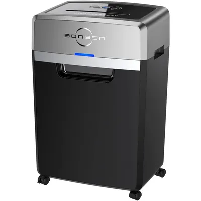 BONSEN Heavy Duty Paper Shredder, 24-Sheet Cross-Cut Shredder, 40-Min Continuous Running Time, Grade