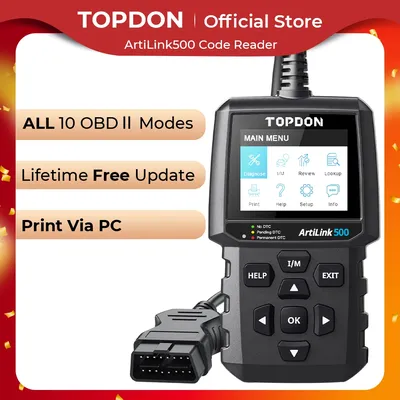 TOPDON AL500 OBD2 Scanner Professional Auto Engine System Diagnostic Tool Lifetime Free Automotive