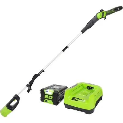 80V 10" Cordless Polesaw (Great For Pruning and Trimming Branches / 75+ Compatible Tools), 2.0Ah