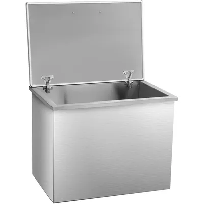 Drop in Ice Chest, 28''L x 20''W x 17''H Stainless Steel Ice Cooler, Commercial Ice Bin with Hinged