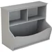 Children's 3 Shelf Multi-Functional Bookcase and Toy Storage Bin - Grey, 14.84"D x 31.25"W x 24.56"H