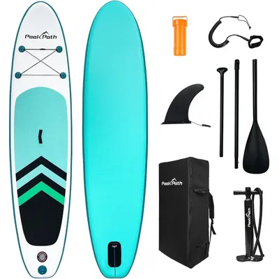 Inflatable Stand Up Paddle Board (6’’ Thick) with Premium SUP Accessories&Bag,Bottom Fin for