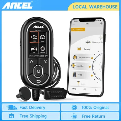 Ancel BD310 Bluetooth OBD2 Scanner Car Code Reader Battery Test OBD Gauge Driving On-board Computer