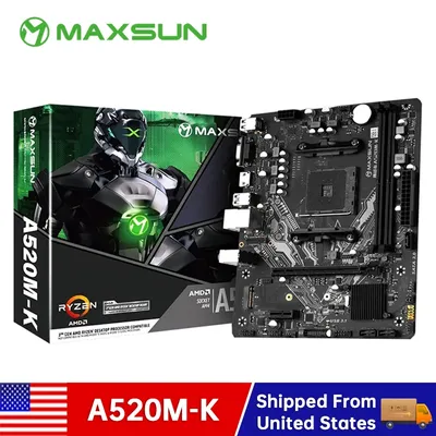 MAXSUN Gaming Motherboard AMD A520M-K Support RAM DDR4 M.2 USB3.2 STAT3.0 Ryzen R3 R5 Desktop AM4