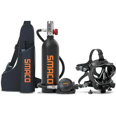 SMACO S400 Mini Scuba Tank 1L Support About 15 Minutes Underwater Mini Diving Tank Diving Equipment