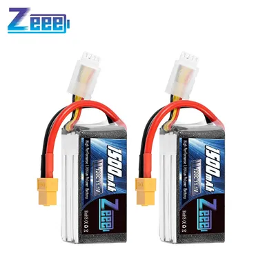 2pcs Zeee Lipo Battery 3S 1500mAh FPV Drone Battery 11.1V 120C Softcase with XT60 Plug for RC Car