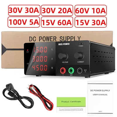 DC Stabilized Power Supply 30V 30A Adjustable Bench Source Laboratory Power Supply 30V 20A