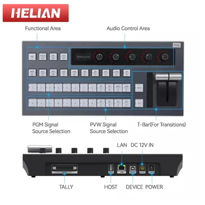 USB ATEM Controller LAN VMIX Video Mixer Switchers For VMix Software Live Streaming Matrix