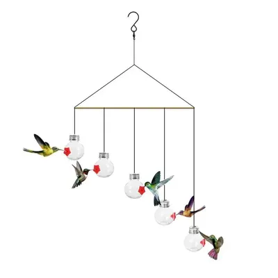 Wind Chime Hummingbird Feeder Hangable Outside Bird Feeders Wind Chime Creative Lightweight Handmade