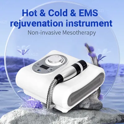 Hot Cold Electroporation No Needle Mesotherapy Skin Face Lifting Machine Anti-aging RF Skin Cooling