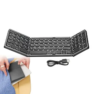 Foldable Keyboard Multi-language Tri-Folding Wireless Keyboard Multi-System Keyboard For