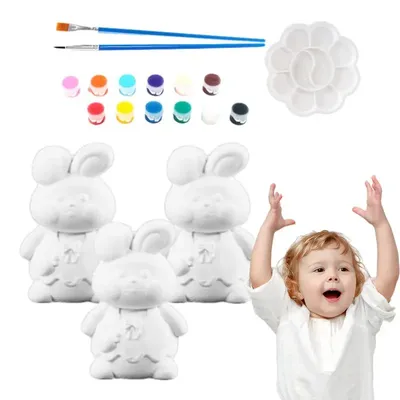 Plaster Painting Kit DIY Plaster Painting Sets For Kids Creative Kids Toys Safe Paintable Miniatures