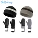 【New】US Stock OhSunny Warm Wool Knitted Beanies Winter Hats Cycling Gloves Bonnet Cashmere Cap for