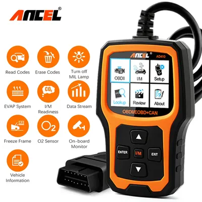 Ancel AD410 OBD2 Scanner Code Reader Car Diagnostic Scan Tool Check Engine Fault Light Emission