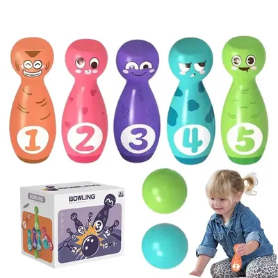 Bowling Set For Kids Cartoon Kids Bowling Set Toddler Toys With Number Prints Educational Learning