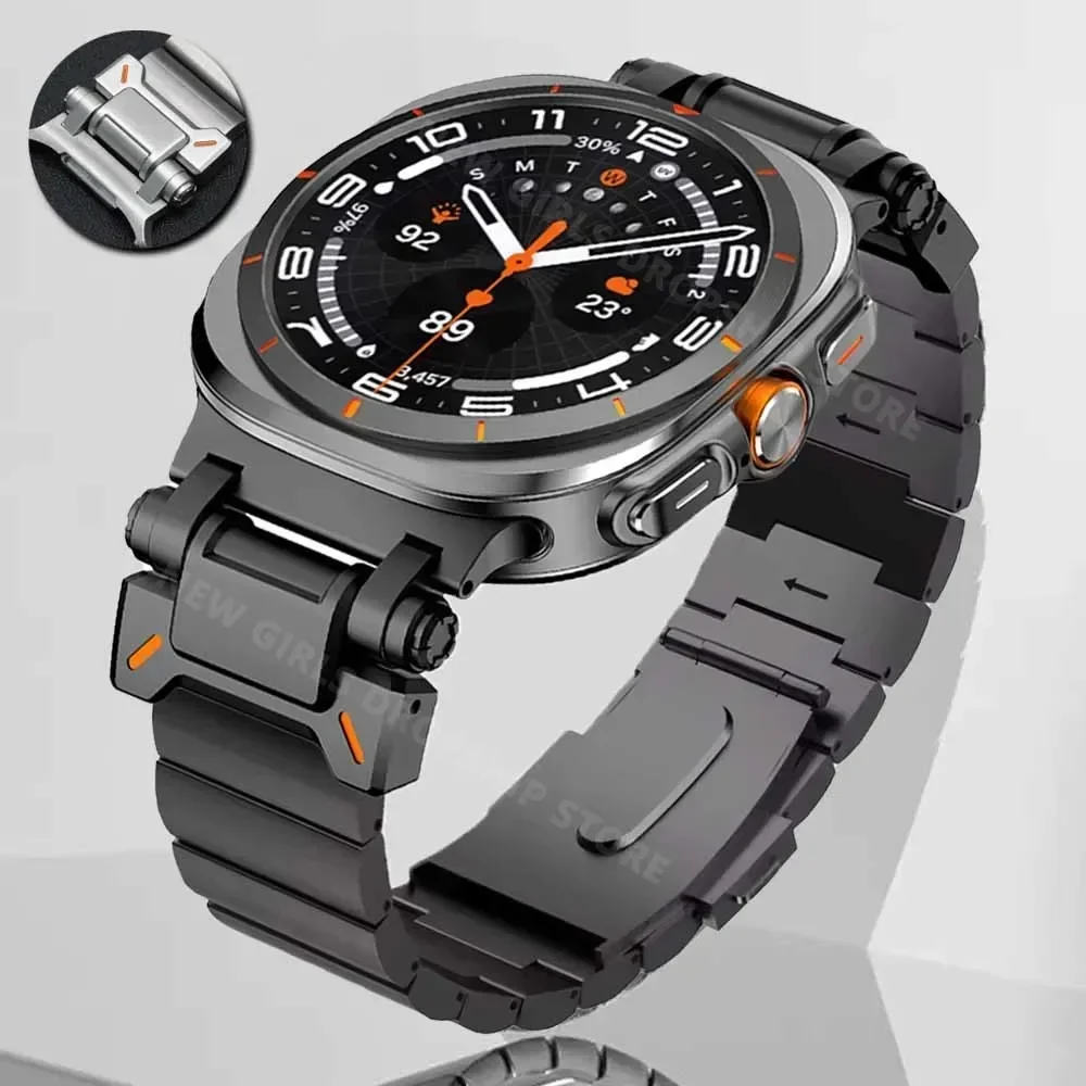 Luxury Men Titanium Band for Samsung Galaxy Ultra 47mm Titanium Metal Bracelet for Samsung Galaxy 47mm Ultra Watchband Bracelet