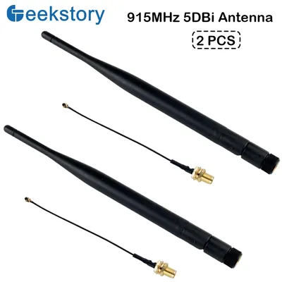 2 Sets 915MHz LoRa Antenna 5DBi SMA Male Omni-Directional Antenna+IPEX to SMA Female Extension Cable