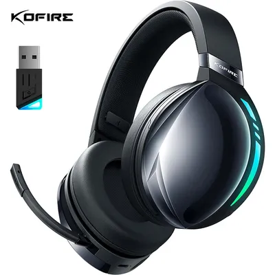 Kofire UG-06 Wireless Gaming Headset 2.4G 25ms Low Latency Bluetooth Headphones ENC Mic RGB Light