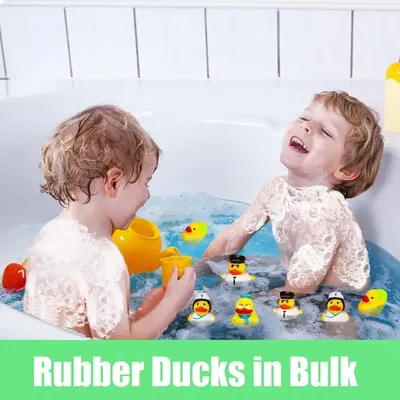 50Pcs Kids Rubber Duck Toy Cute Mini Duck Bath Tub Pool Toys Child Showers Accessories Ducks With