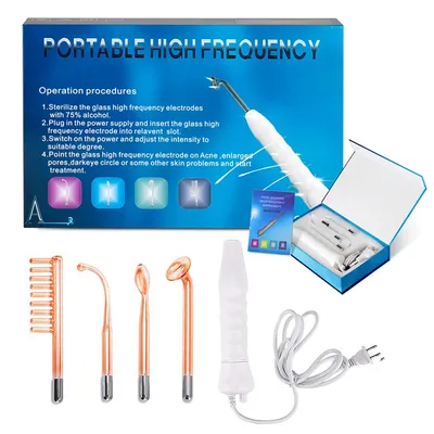 AOKO High Frequency Electrode Wand Electrotherapy Glass Tube Beauty Device Acne Spot Remover Skin