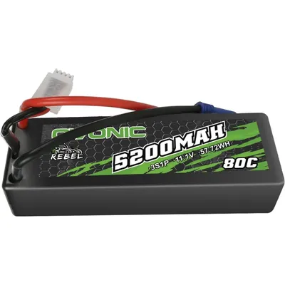 OVONIC 80C 3S 5200mAh 11.1V Lipo Battery with EC5 Connector for arrma 1/10, 1/8, 1/7Scale RC Cars