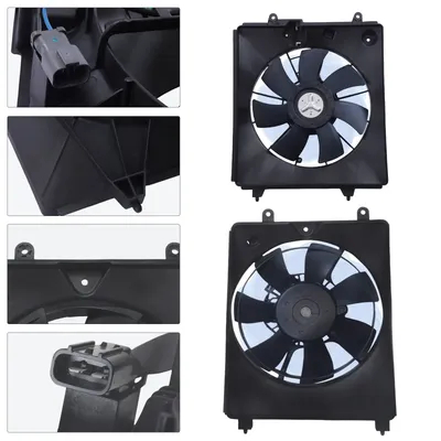 12V New Cooling Fan Assemblies Driver & Passenger Side RH for Honda Civic, Strong Heat Dissipation