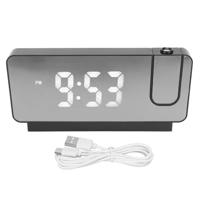 180° Wide Angle Projectable Alarm Clock - for home Projection Time Display