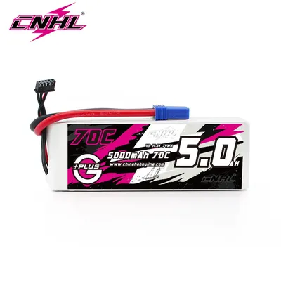 CNHL Lipo Battery 4S 14.8V 5000mAh 70C G+Plus With EC5 Plug For Car Truck Tank Helicopter Quadcopter