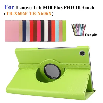 For Tab M10 FHD Plus Protective Cover Stand Folio Case for Lenovo Tab M10 Plus FHD TB-X606F 10.3 Pu