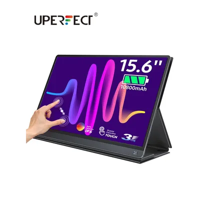 UPERFECT 120Hz Portable Monitor 15.6” Touchscreen With Battery 10800mAh Ultra-Wide Frameless FHD