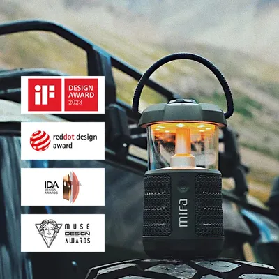 Mifa Wild Camping Outdoor Bluetooth 5.3 Speaker with Lantern, Powerful 360° Sound, 360° Light, IP67