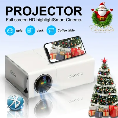 M100 HD Mini Projector Suitable Home Theater Outdoor Camp Compatible HD TV USB SD Stand Christmas