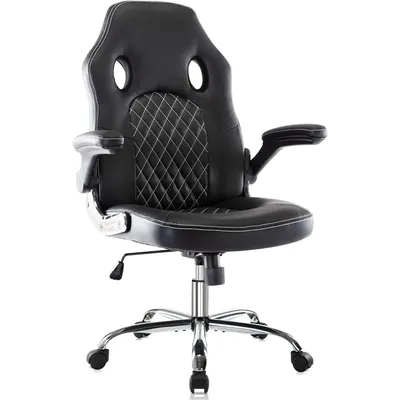 Gaming Chair Ergonomic OfficePU Leather Computer Chair High Back Desk Chair Adjustable Swivel Task