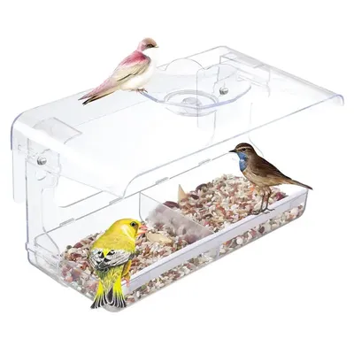 Window Bird Feeder For Outside Clear View Bird House Feeder Clear Window Tray Bird Feeders With