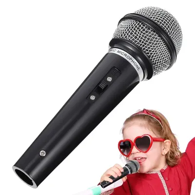 Fake Microphone Speech Practice Stage Mic Toy Pretend Play Mics Fake Microphone Prop Performance