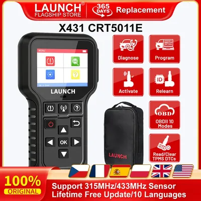 LAUNCH X431 CRT5011E TPMS Diagnostic Tool Tire Pressure 315MHz 433MHz Activation Sensor OBD