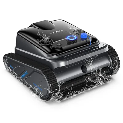 Cordless Robotic Pool Cleaner, Pool Vacuum for Inground Pools with 4 Motors, Wall & Waterline