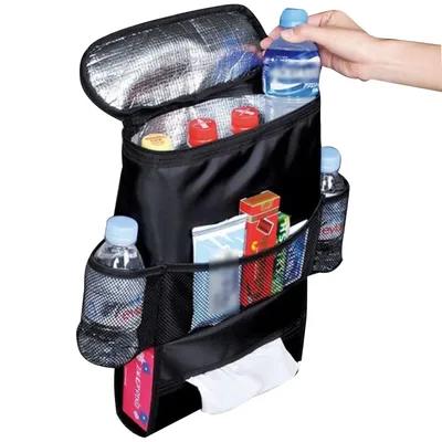 Car Seat Organizer Car Seat Back Ice Pack Bag Travel Car Seat Back Drinks Holder Multifunction Cool