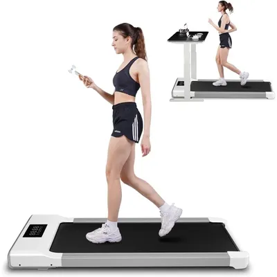 Under Desk Treadmill, Walking Pad, Portable Treadmill with Remote Control LED Display, Quiet Walking