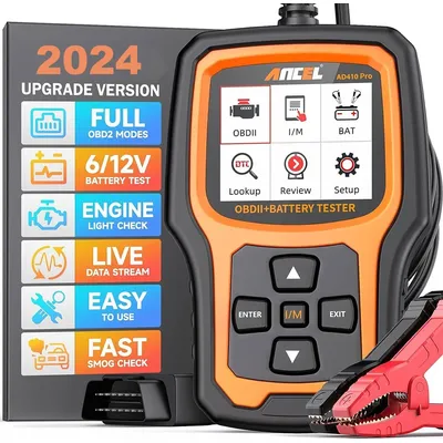 Ancel AD410 pro OBD2 Scanner & 6V/12V Car Battery Tester OBD2 Code Reader Erase Error Codes Check