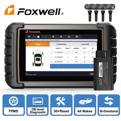 Foxwell NT809TS TPMS Programmring Diagnostic Tools Bluetooth OBD2 All System Bi-Directional Control