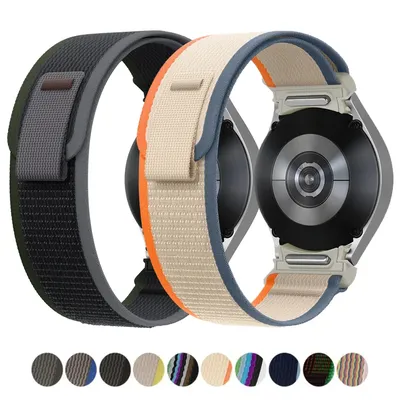 Band for Samsung Galaxy watch 7 FE 6 5 Pro 4 classic 44mm 40mm 43mm 47mm no gaps Nylon Trail correa