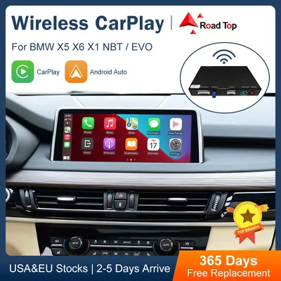 Road Top Wireless CarPlay Android Auto for BMW NBT EVO X5 F15 X6 F16 2014-2020 X1 F48 2016-2020 with