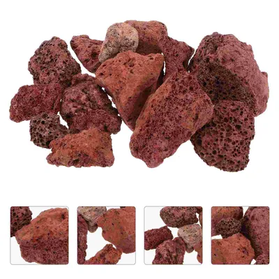 Aquarium Sand Porous Block Aquarium Rock Filter Tank Red Ceramic Accessories Stones Rocks