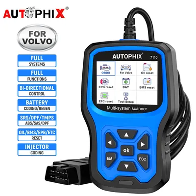 AUTOPHIX 7110 OBD2 Scanner for Volvo Full Systems Car Code Reader Battery for All Volvo After 1996