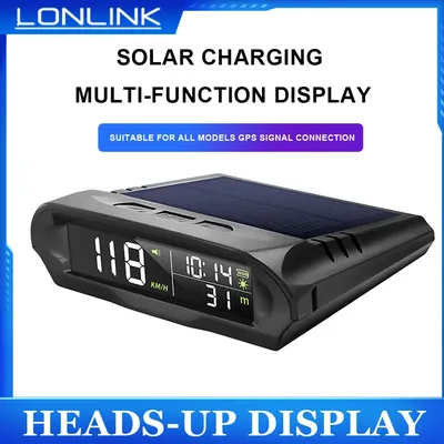 LONLINK Car GPS HUD Head Up Display Digital Speedometer On Board Computer GPS Compass LCD Display